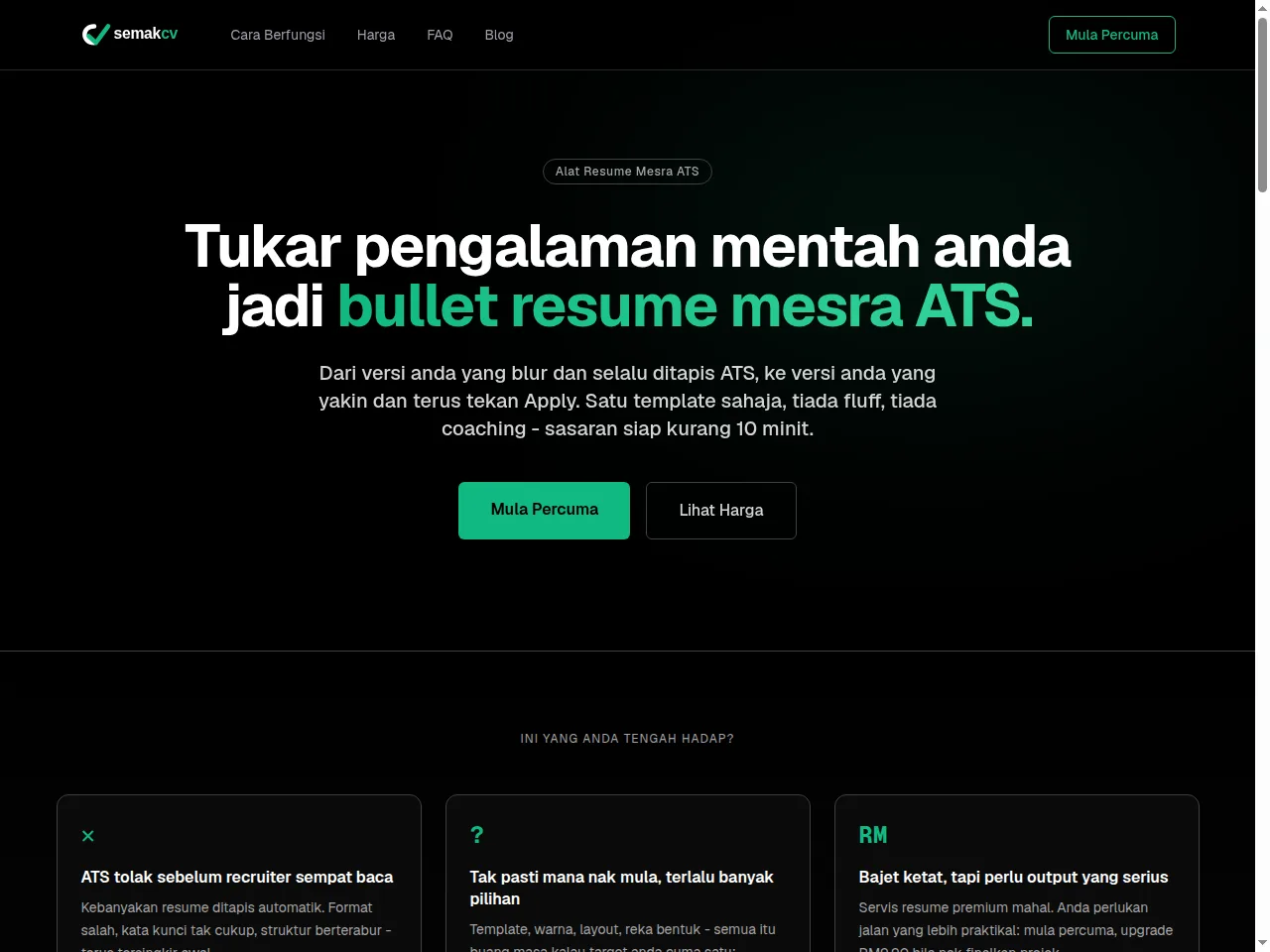 SemakCV AI resume builder